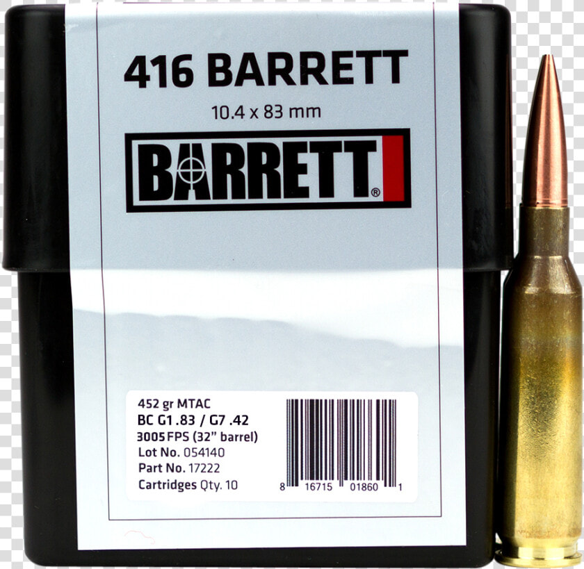  416 Barrett Ammo  HD Png DownloadTransparent PNG