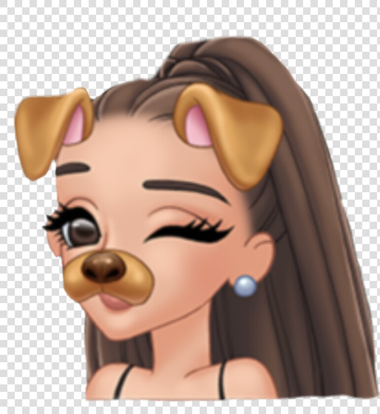  arimoji  arimojis  ariamoji  dog  snapchat  filter   Cute Ariana Grande Animated  HD Png DownloadTransparent PNG