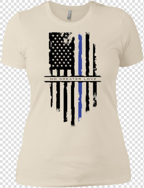 Ngl Tattered Blue Line Flag Ladies   T shirt  HD Png DownloadTransparent PNG