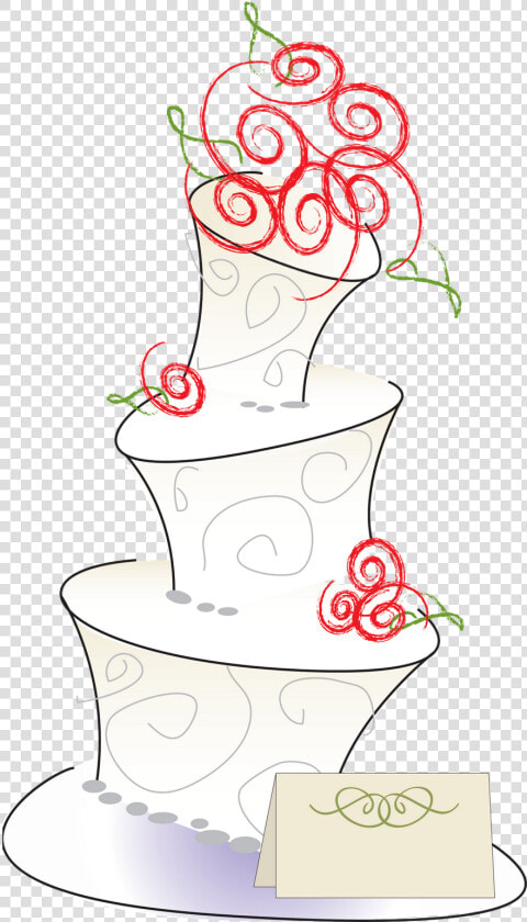 Wedding Clipart Red Whimsical Wedding Cake With   Clip Art  HD Png DownloadTransparent PNG