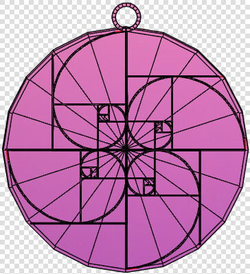 Fibonacci Spiral Pendant Mod 4 Spirals And Base   Circle  HD Png DownloadTransparent PNG