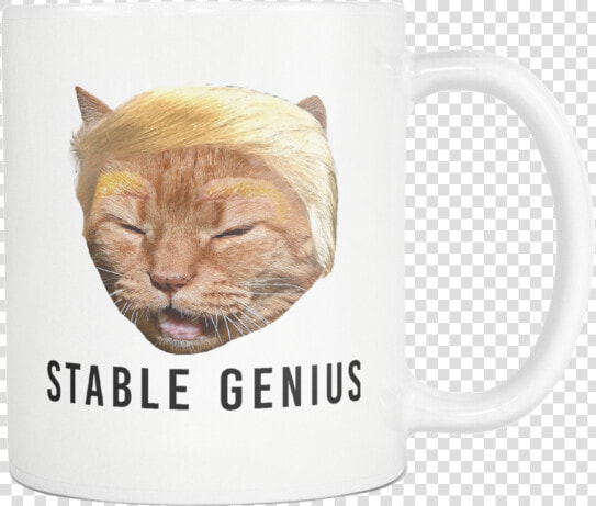 Stable Genius Trump Cat Meme Coffee Mug   Coffee Cup  HD Png DownloadTransparent PNG