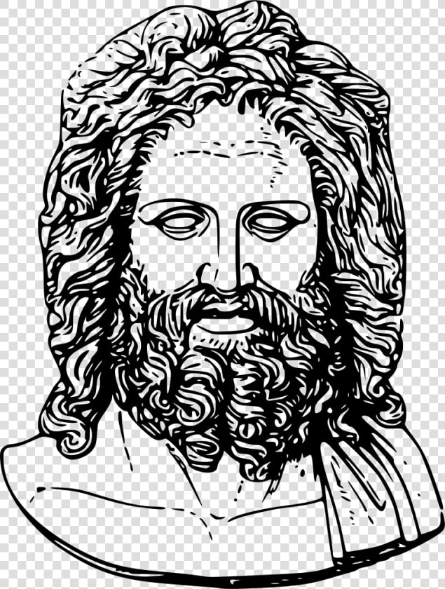 Zeus Head   Statue Of Zeus Drawing  HD Png DownloadTransparent PNG