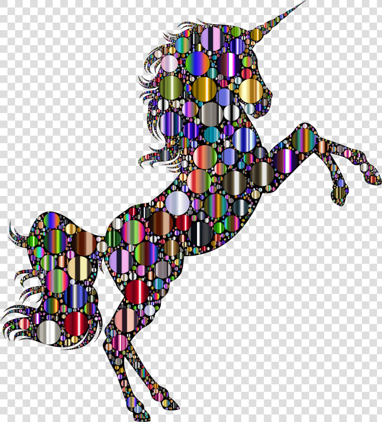 Prismatic Unicorn Silhouette 2 Circles 8 Clip Arts   Galaxy Unicorn  HD Png DownloadTransparent PNG