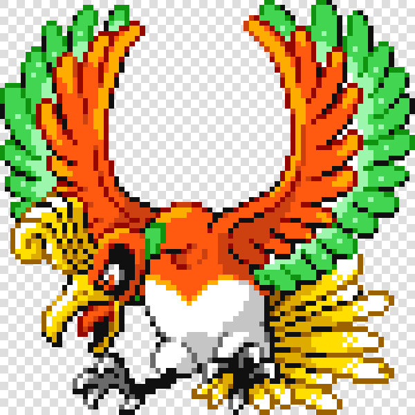 Pokemon Leaf Green Ice Bird   Pokemon Ho Oh Sprite  HD Png DownloadTransparent PNG