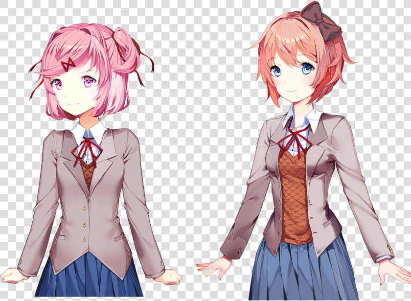 Slightly Altered Sayori And Natsuki  Feel Free To Use   Doki Doki Literature Club Sayori  HD Png DownloadTransparent PNG