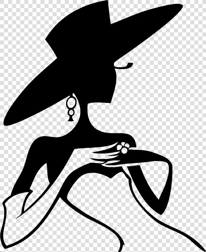 Woman With A Hat Silhouette   Lady With Hat Silhouette  HD Png DownloadTransparent PNG