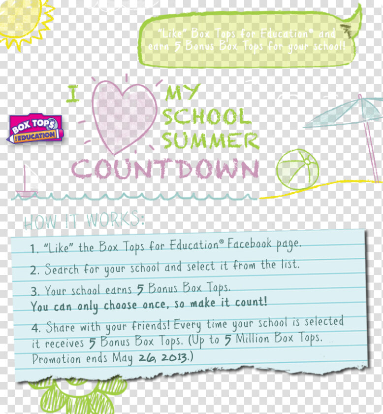 Keep Clipping Box Tops Over Summer  HD Png DownloadTransparent PNG