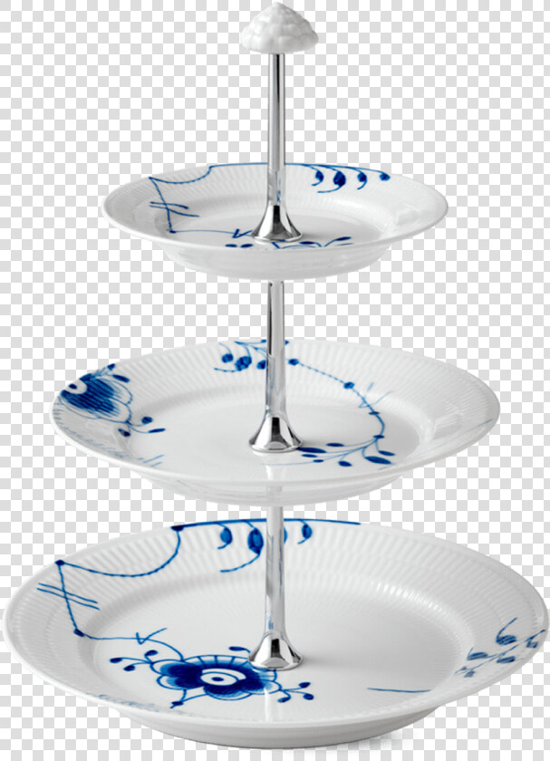 Etagere   Blue Flueted Mega Etage 3 Layer  HD Png DownloadTransparent PNG