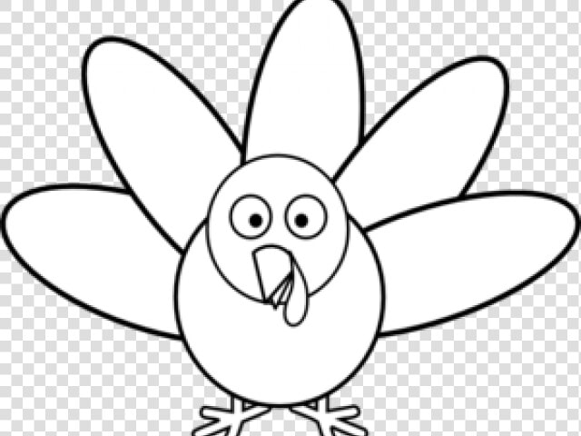 Turkey Clipart Feather   Clip Art Turkey Drawing Black And White  HD Png DownloadTransparent PNG