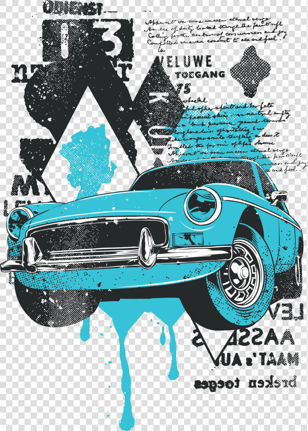 Blouse Vintage Compassionate T shirt Printing Blood   Vintage Car Poster Png  Transparent PngTransparent PNG