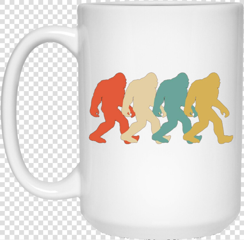 Bigfoot Silhouette Retro Pop Art Sasquatch Graphic   Poop Emoji Coffee Mugs  HD Png DownloadTransparent PNG