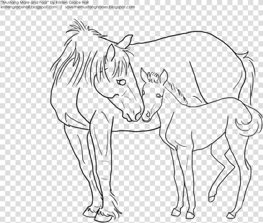 Horse And Foal Drawing At Getdrawings   Kleurplaat Paard En Veulen  HD Png DownloadTransparent PNG