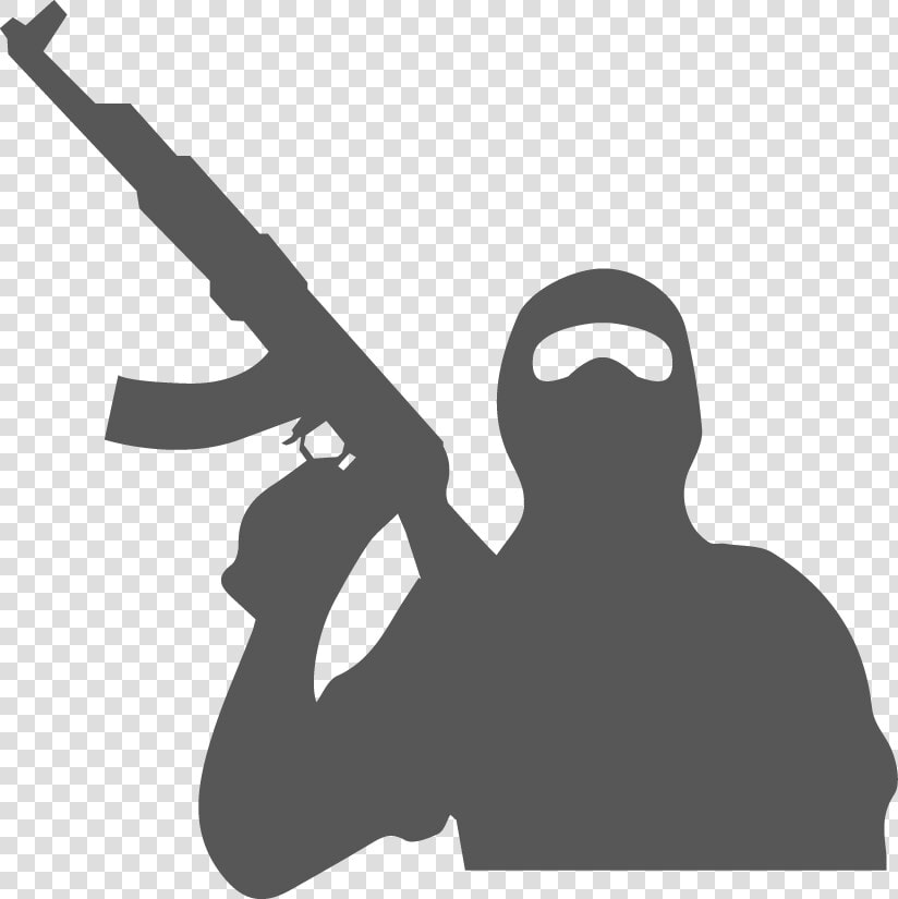 Silhouette Terrorism Black   Transparent Terrorist Clipart  HD Png DownloadTransparent PNG