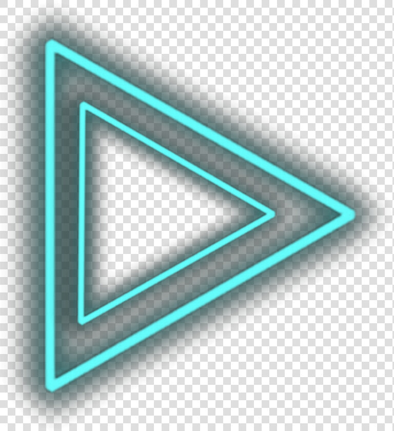  ftestickers  triangle  neon  luminous  teal  blue   Triangle  HD Png DownloadTransparent PNG