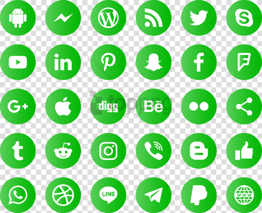 Free Png Icons Social Media Svg Eps Psd Ai Vector   Social Media Vector Icons 2019  Transparent PngTransparent PNG