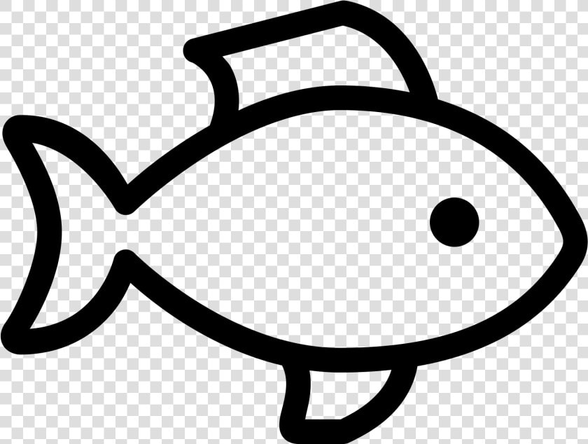 Seafood Drawing Basic   Black And White Fish Icon  HD Png DownloadTransparent PNG