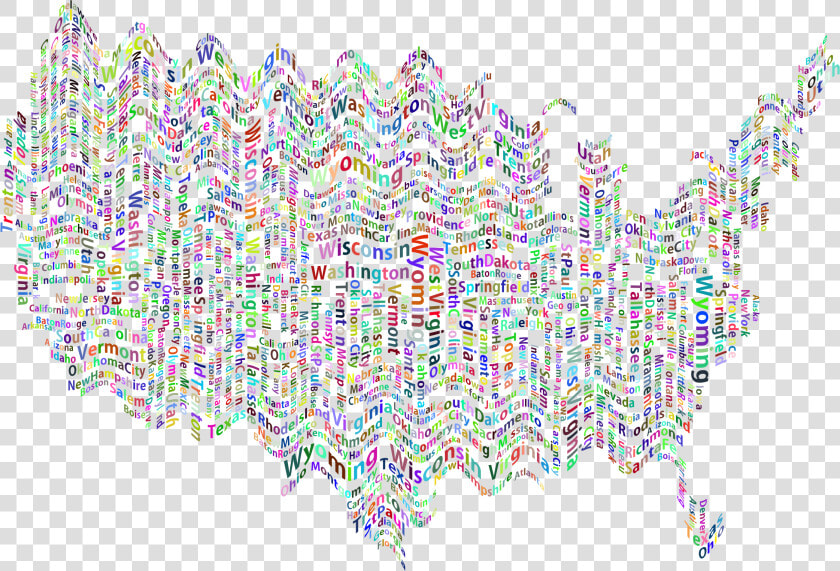 Prismatic Ripples America States And Capitals Word   Illustration  HD Png DownloadTransparent PNG