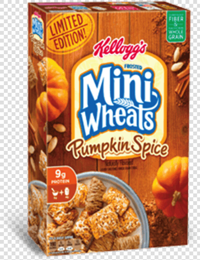 Transparent Pumpkin Spice Latte Png   Kellogg  39 s Mini Wheats Pumpkin Spice Cereal  Png DownloadTransparent PNG