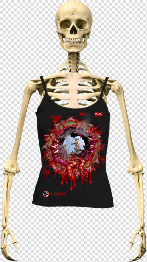 Zombe Top Anti Zombie Zhunter For Women   Skeletal System Human Skeleton  HD Png DownloadTransparent PNG