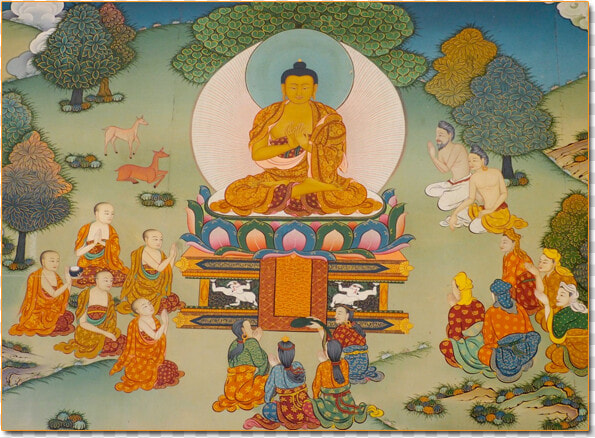 Buddha Turning The Wheel Of Dharma  HD Png DownloadTransparent PNG