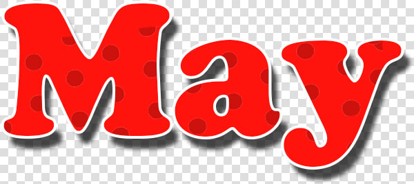 May Red Dots Name Design Png   May Png  Transparent PngTransparent PNG