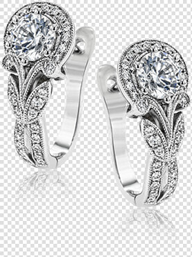 18k White Gold Earrings The Diamond Shop  Inc   Engagement Ring  HD Png DownloadTransparent PNG