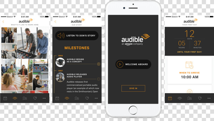 Audible Onboarding App Happyfuncorp   Iphone  HD Png DownloadTransparent PNG