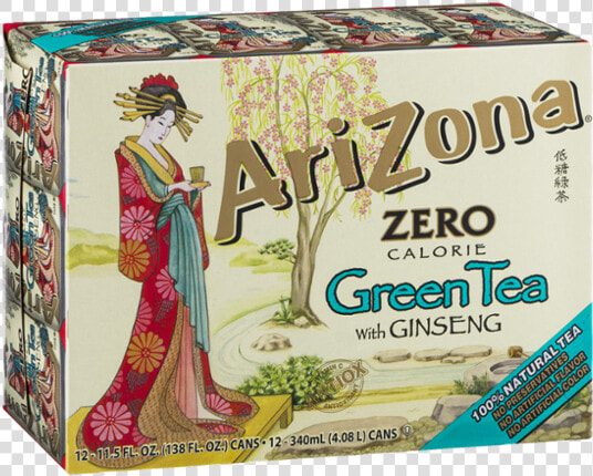 Arizona Green Tea With Ginseng Zero Calorie  HD Png DownloadTransparent PNG