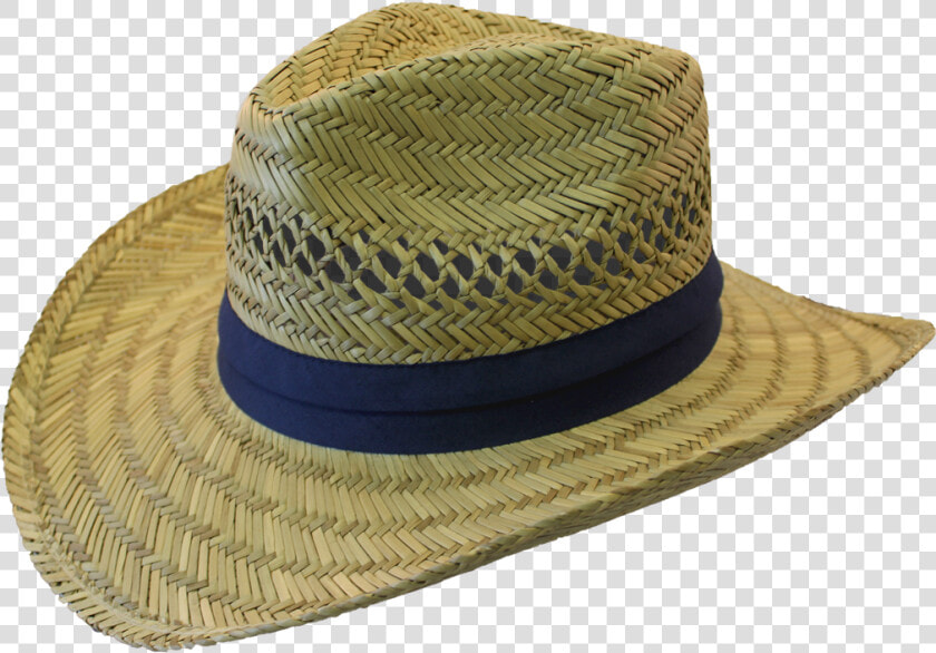 Straw Hat With Navy Band Cowboy Hat   Farmer Hat Png Transparent  Png DownloadTransparent PNG