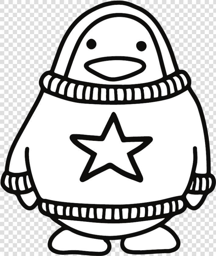 Christmas Jumper Penguin Digi Stamp   Doodle  HD Png DownloadTransparent PNG