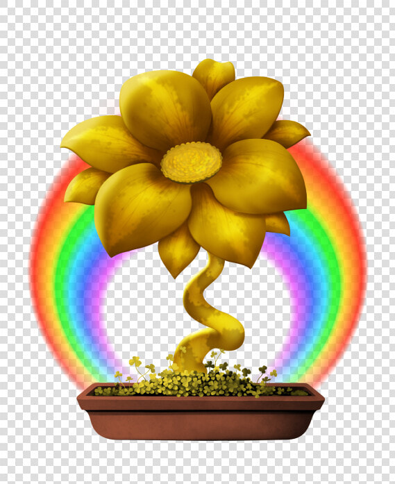 Transparent Rainbow Pot Of Gold Png   Flowerpot  Png DownloadTransparent PNG