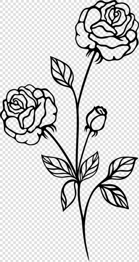 Rose Clipart Black And White   Rose Black And White  HD Png DownloadTransparent PNG