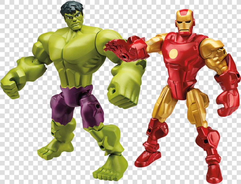 Avengers Age Of Ultron Hulk And Iron Man Hero Mashers   Marvel Action Figures Png  Transparent PngTransparent PNG