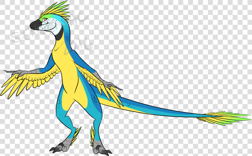 Utahraptor macaw Hybrid   Illustration  HD Png DownloadTransparent PNG