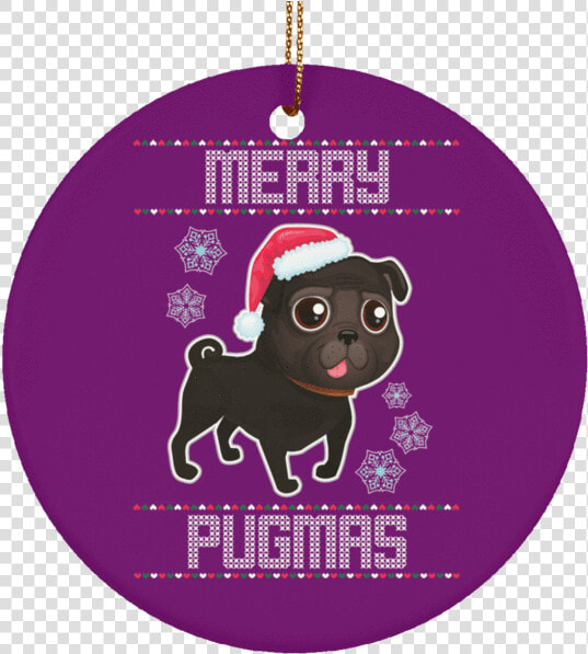 Black Pug Christmas Ornament   Pug  HD Png DownloadTransparent PNG