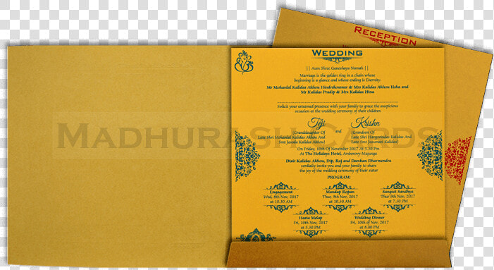 Hindu Wedding Cards   Paper  HD Png DownloadTransparent PNG