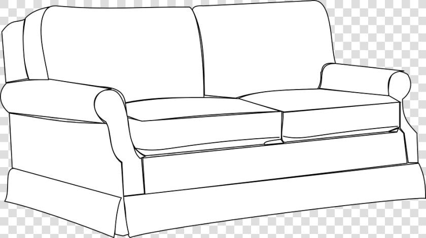 Sofa  Couch  Furniture  Home  Room  Interior  House   Clipart Black And White Couch  HD Png DownloadTransparent PNG