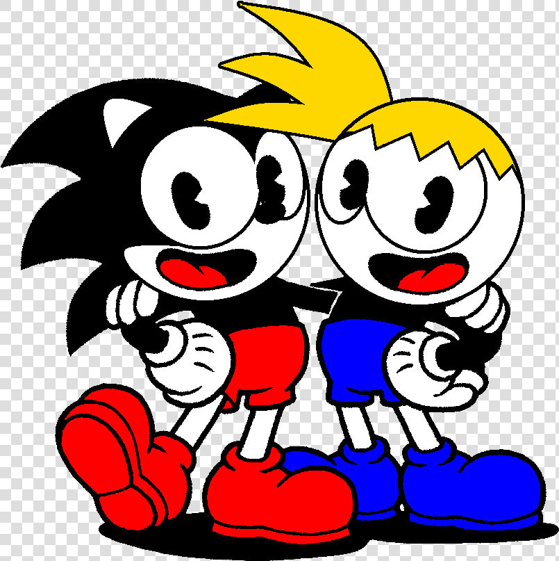 Sonic And Toon Trev Cuphead Edition  HD Png DownloadTransparent PNG