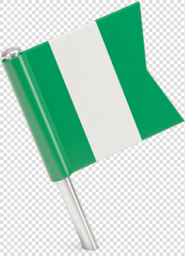 Square Flag Pin   Nigeria Flag Map Pin Transparent  HD Png DownloadTransparent PNG