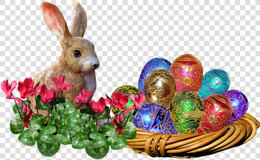 Easter  Bunny  Eggs  Basket  Rabbit   Easter Egg Bunny Rabbit  HD Png DownloadTransparent PNG