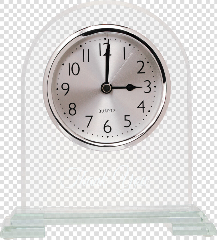 Arch Glass Clock With Clear Glass Base   Quartz Clock  HD Png DownloadTransparent PNG