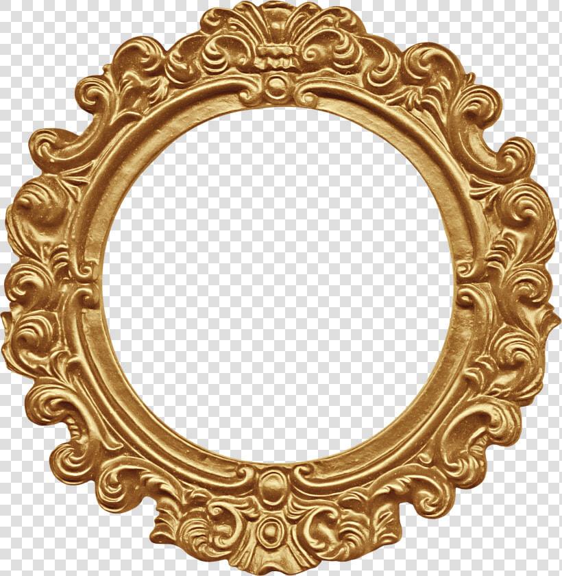 Mirror Vector Circle Frame   Vintage Gold Round Frame  HD Png DownloadTransparent PNG