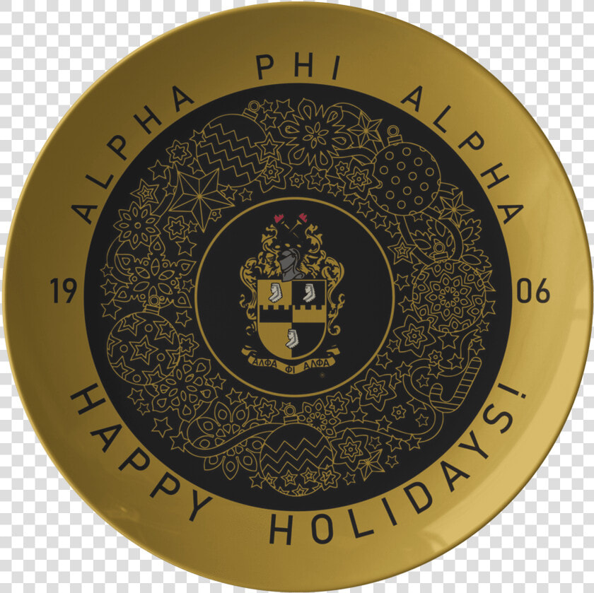 Alpha Phi Alpha Christmas Plate   Alpha Phi Alpha Shield  HD Png DownloadTransparent PNG