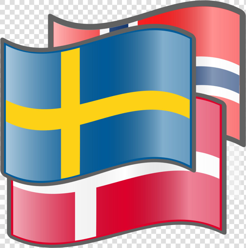 Denmark Sweden Norway Flags  HD Png DownloadTransparent PNG