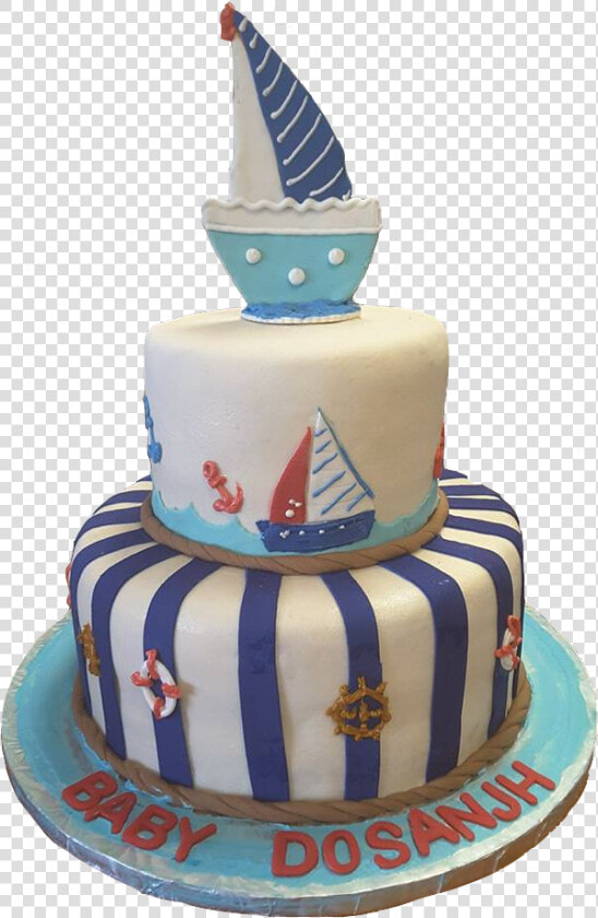 2 Tier Nautical Cake  HD Png DownloadTransparent PNG