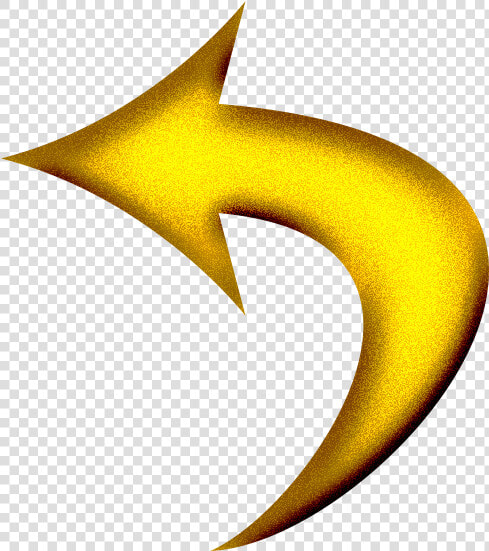 Arrow Curved Left   Curved Arrow Clipart Gold  HD Png DownloadTransparent PNG