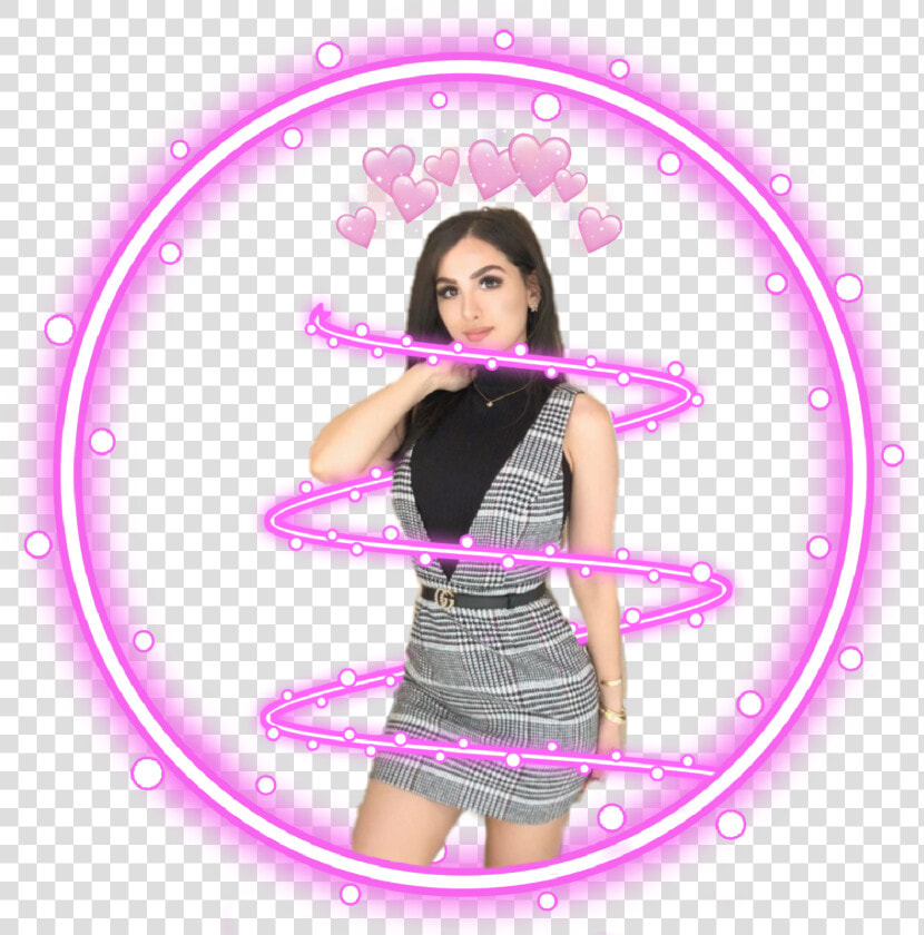  sssniperwolf  pretty  youtuber  swirl  hearts   Neon Red Circle Png  Transparent PngTransparent PNG