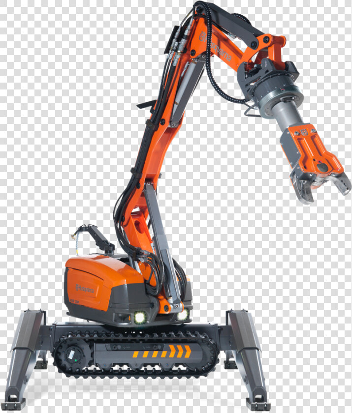 Remote Demolition Robot Husqvarna Dxr 140 Equipped   Robot Jackhammer  HD Png DownloadTransparent PNG