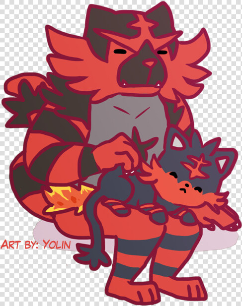 Litten Incineroar   Cartoon  HD Png DownloadTransparent PNG